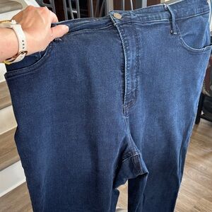 Reitmans Women’s Curvy Super High Rise Tall Jeans in Dark Blue Denim